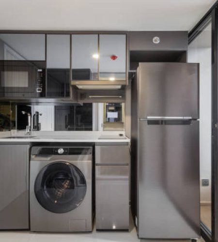 modern simple small kitchen corner in the grey and white kitchen kitchen